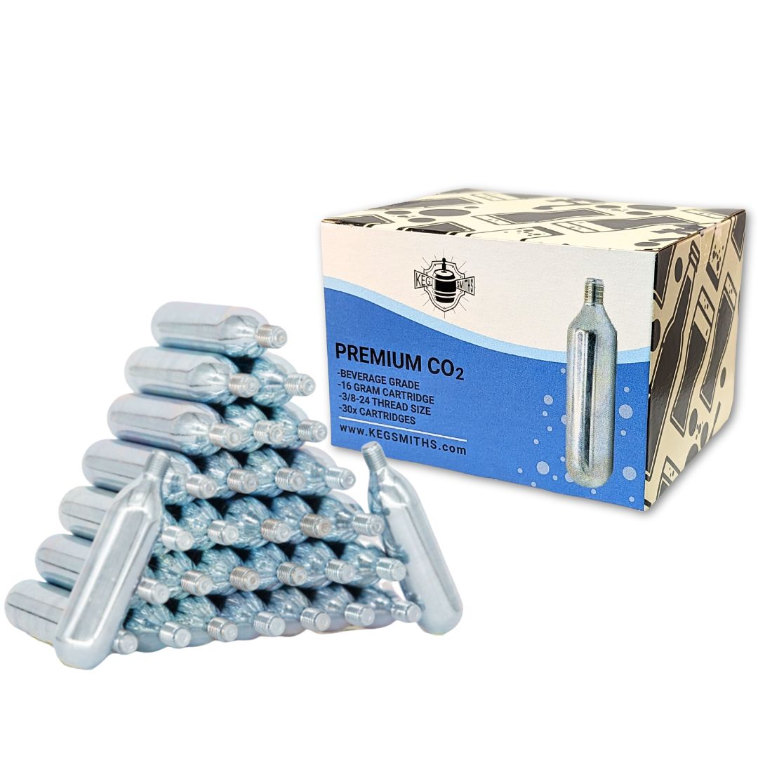 ICO 16g Threaded CO2 Cartridges - 30 Count Pack for Bike Tire Inflation and Air Fill ICO 16g Threaded CO2 Cartridges - 30 Count Pack for Bike Tire Inflation and Air Fill
